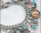Retro Charm Bracelet, Fabulous Fifties Charm Bracelet, 1950's Charm Bracelet, Rock N' Roll Bracelet