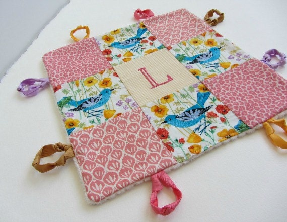 Baby Lovey Girl with Custom Hand Embroidery by Dolce Dreams