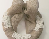 Burlap 'n Doilie Wreath SFCOFG