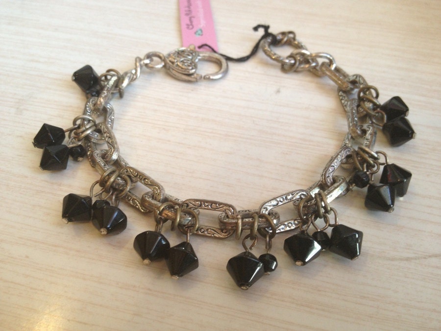 Vintage 80's Chain beaded Bracelet
