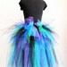 Peacock Pixie Bustle - Women's 3 Tiered Tutu Bustle - Up to 30" long - Halloween Costume Skirt