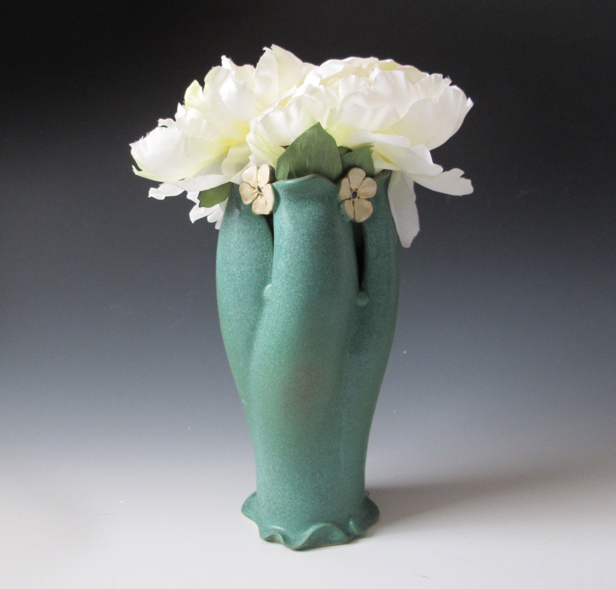 Art Nouveau style Flower Vase - Altered form