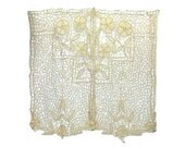 Antique French Curtains Silk Wrapped Hand Made ca 1900 TREASURY ITEM