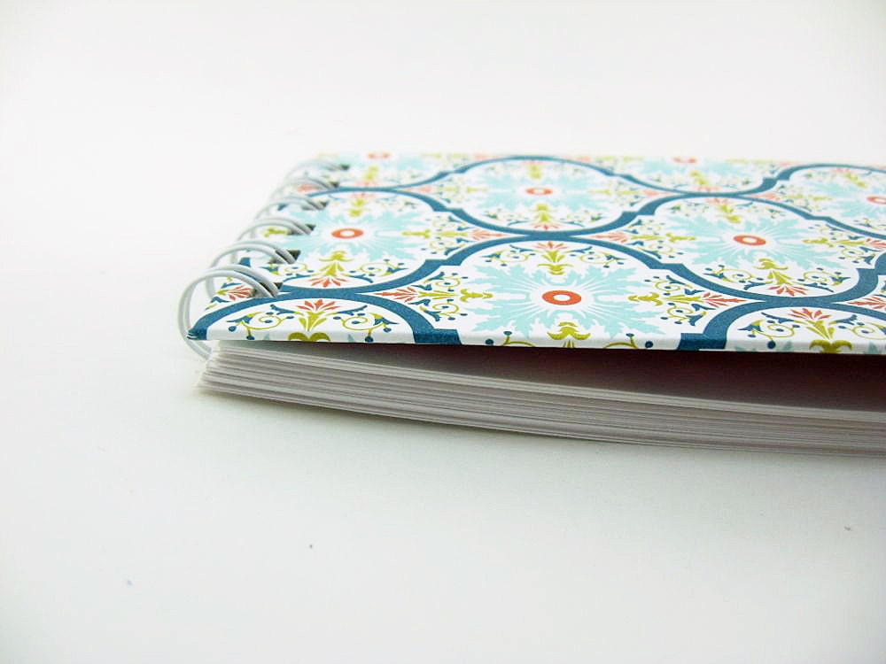 Magnetic Grocery To Do List - Blank Pad - blue geometric