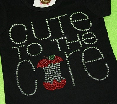 CUTE to the CORE rhinestud tee by Daisy Creek Designs