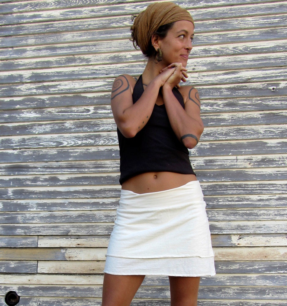 Double Layer Mini Skirt (hemp/organic cotton blend)
