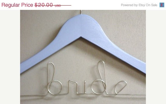 20% OFF SALE Bride Wire Hangers Bridal Hangers Wedding by OriginalBridalHanger