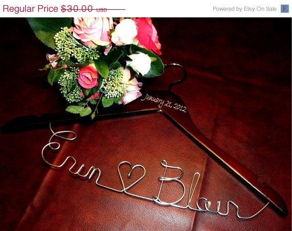 20% OFF SALE Wedding Name Hangers