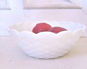 Vintage Milk Glass Bowl - large