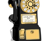 Vintage Telephone Gold... Large