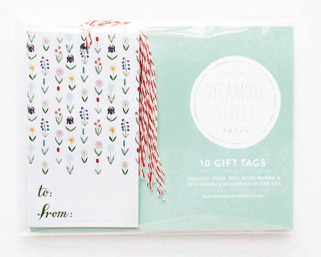 Multicolor Floral Gift Tags