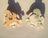 Porcelain Handmade Dog Show Armband Number Clip Any Breed- Whimsical