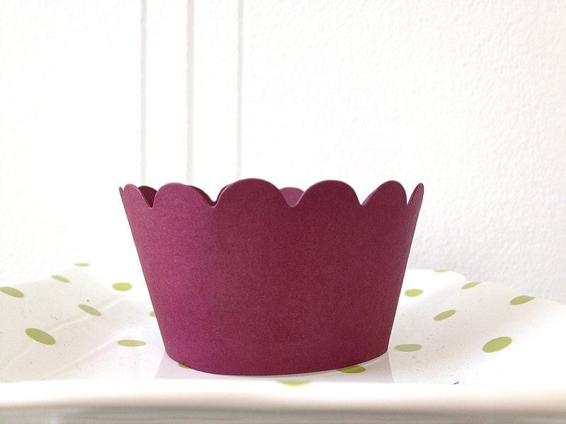 Wine Grape Cupcake Wrappers for Weddings, Birthdays, Baby or Bridal Shower