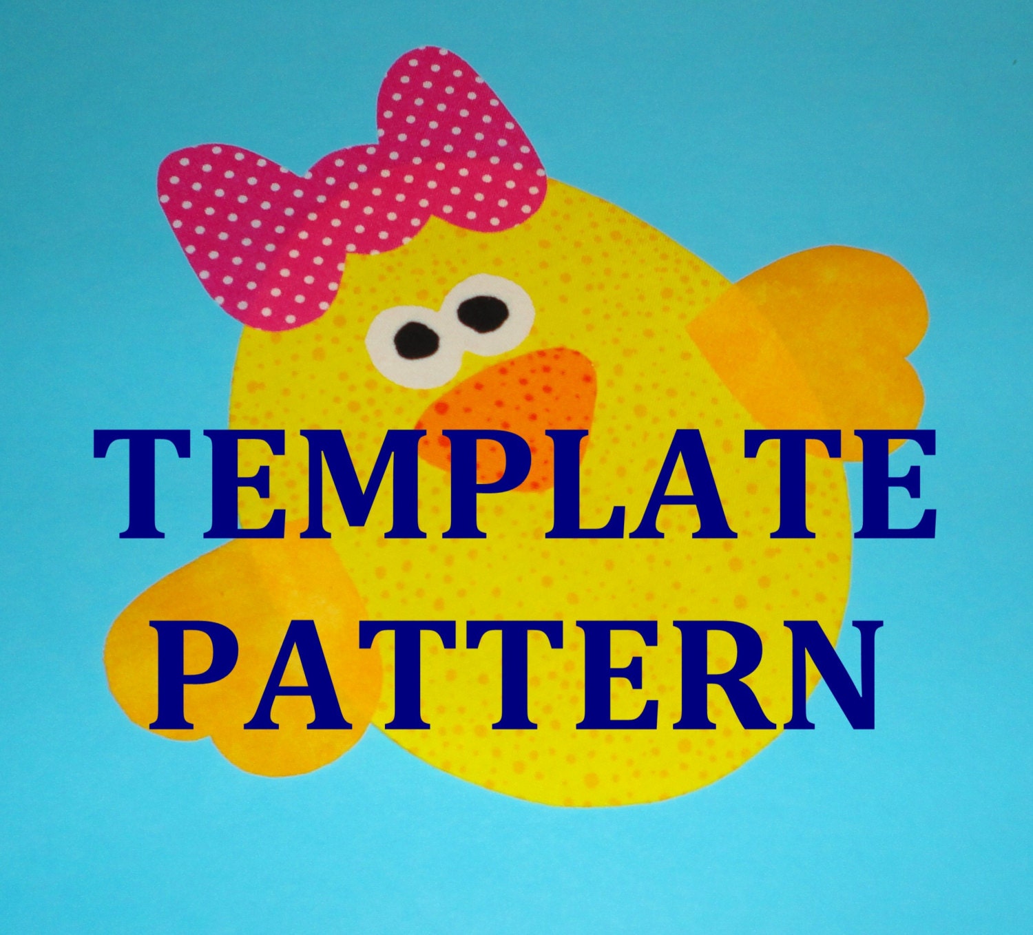 Fabric Applique Pdf TEMPLATE Pattern Only...GIRLY CHICK....New