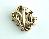 CLSP50GP 3 Strand Clasp Gold Plated Elegant Elements
