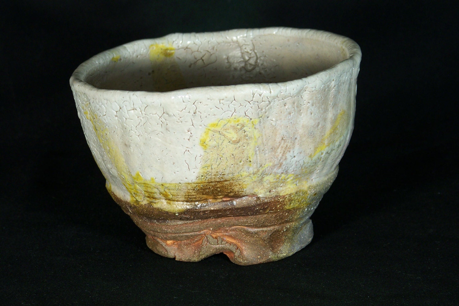 Large Macha Chawan Teabowl with Shino Glaze