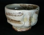 Large Macha Chawan Teabowl with Shino Glaze.