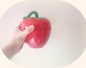 Vintage Strawberry Ceramic Canister-Japan