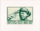green Marion Barry gocco print - 5x7