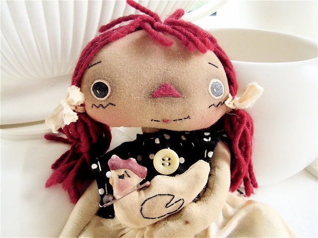 Raggedy Annie Cloth Artist Doll by My Raggedy Dolls