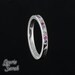 Simulated Amethyst, Pink Tourmaline, Pink Sapphire, and White Sapphire Birthstone Band or Right Hand Ring in Sterling Silver - LS1888