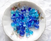 Winter Blues, Glass Bead  Destash