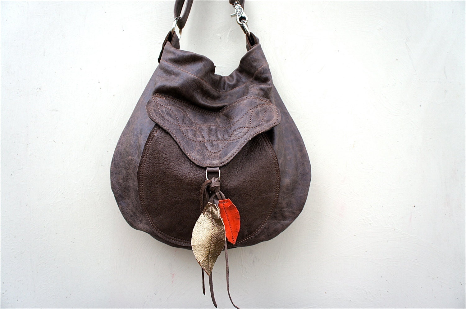 NEW Agatha////in Distressed Dusty Brown Leather with Two Way Strap - arebycdesign