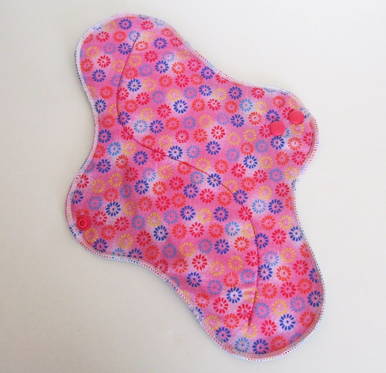 HEAVY Mama Pad .. Great Postpartum Pad .. 12 inch Pink Spring Flower