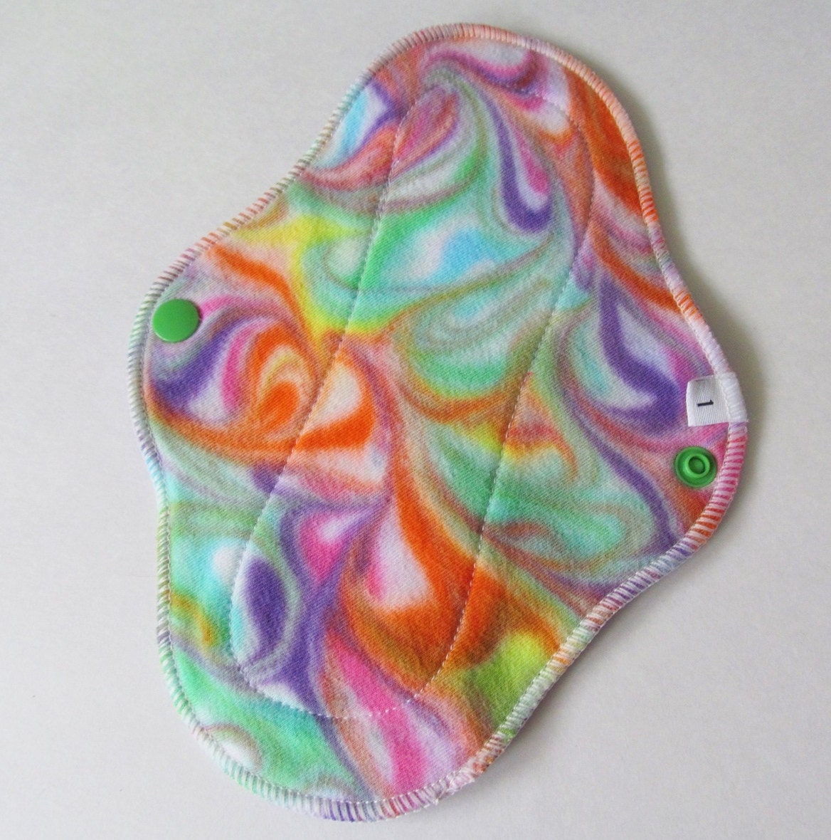 Swirl Dyed COTTON KNIT Reusable Mama Cloth Pad Pantyliner 8 inch
