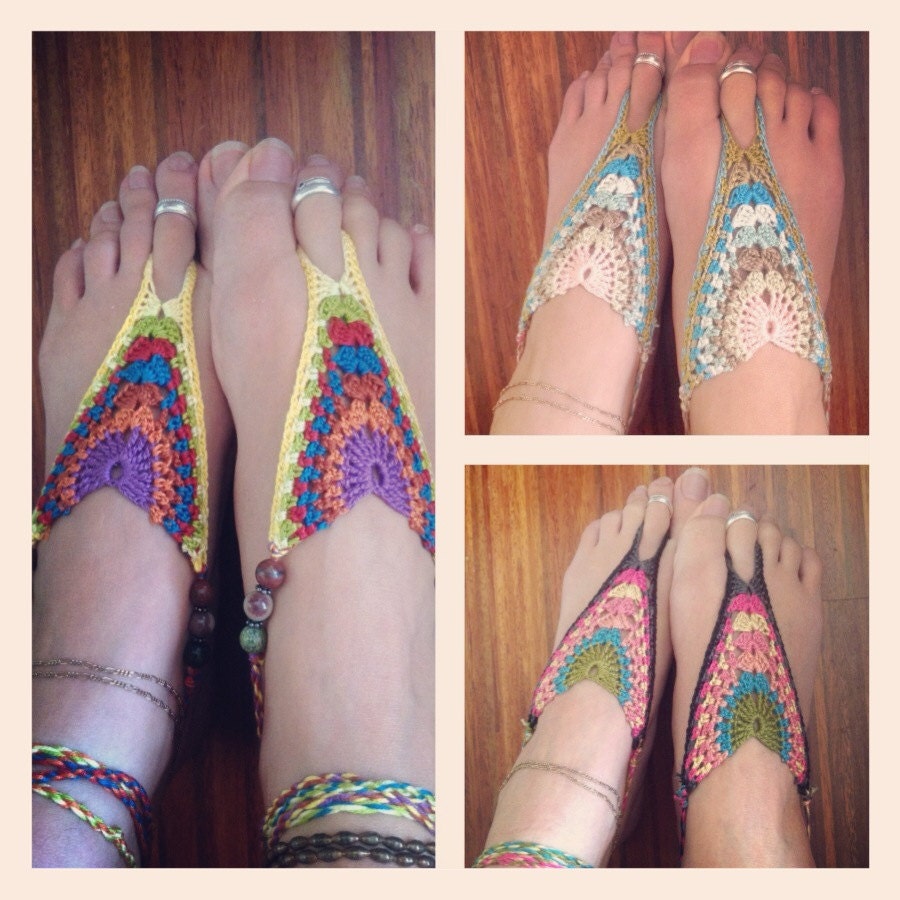 Crochet Cotton Barefoot Sandals