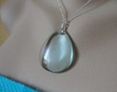Large Aqua Quartz Necklace and Sterling Silver - Mothers Day Gifts, Birthday Gifts and Bridesmaids Gifts, Flower Girls