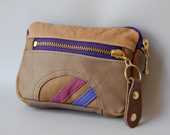 Leather wallet // nude/orchid
