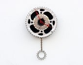 Recycled Bike Chain ring and 45 Record Clock