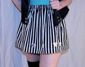 holographic heart striped tutu skirt