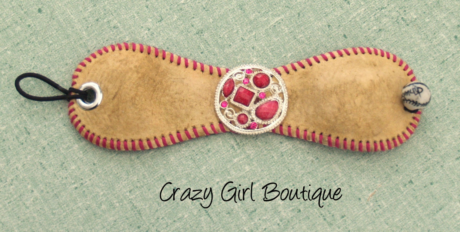 Baseball Cuff Bracelet / Recycled Baseball