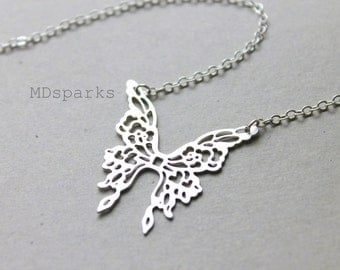 Silver Butterfly Necklace