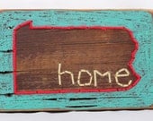 Pennsylvania Reclaimed Wood Wall Art CUSTOM COLORS