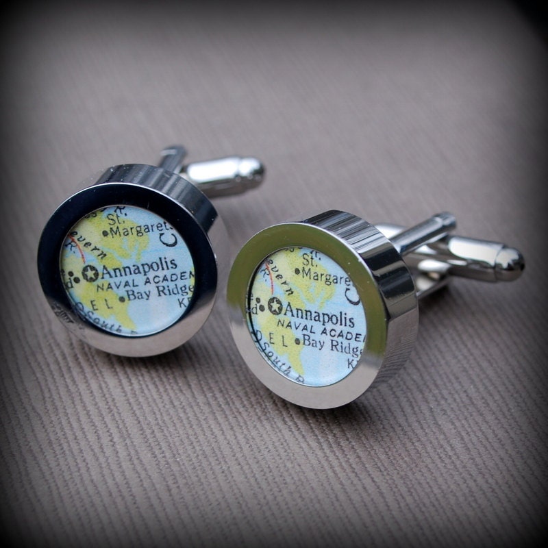 Annapolis Map Cuff Links