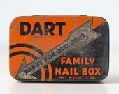 Vintage Dart Nail Tin with Arrow Logo