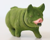 Vintage Green Pig Candy Container - Made in Germany, early 1900s