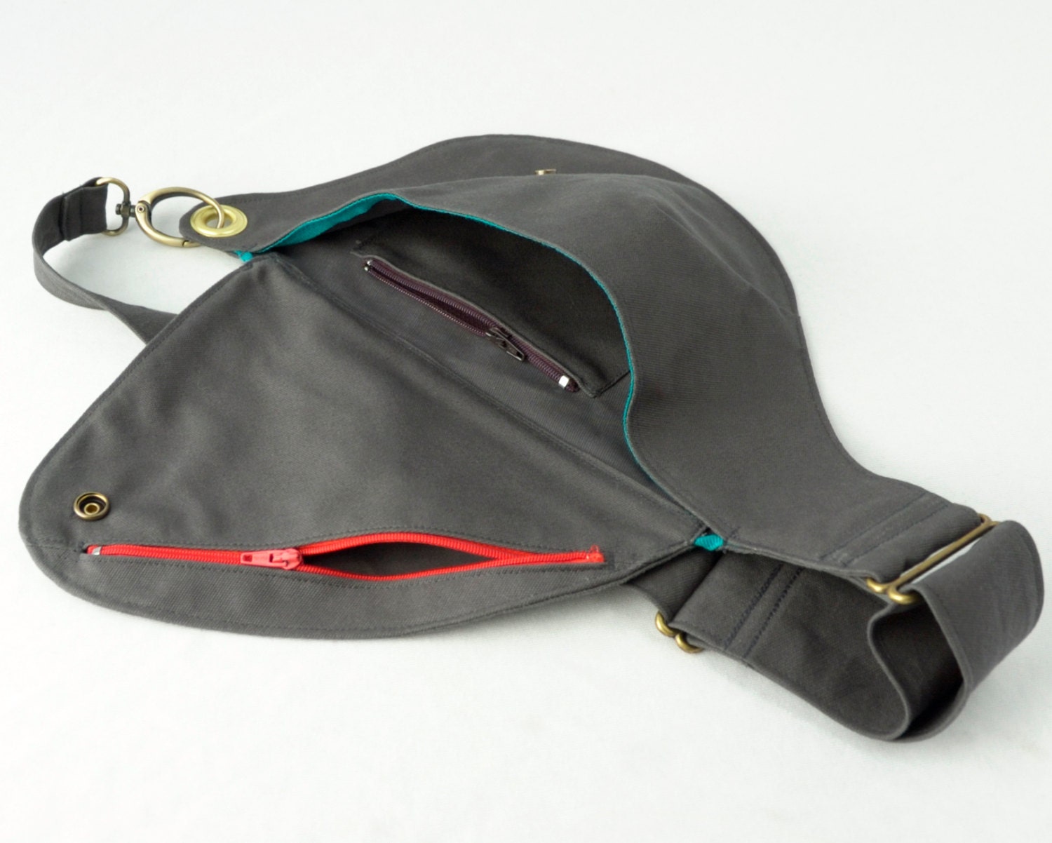 Belt Bag in Slate Blue Cotton : Fanny Pack, Hip Bag