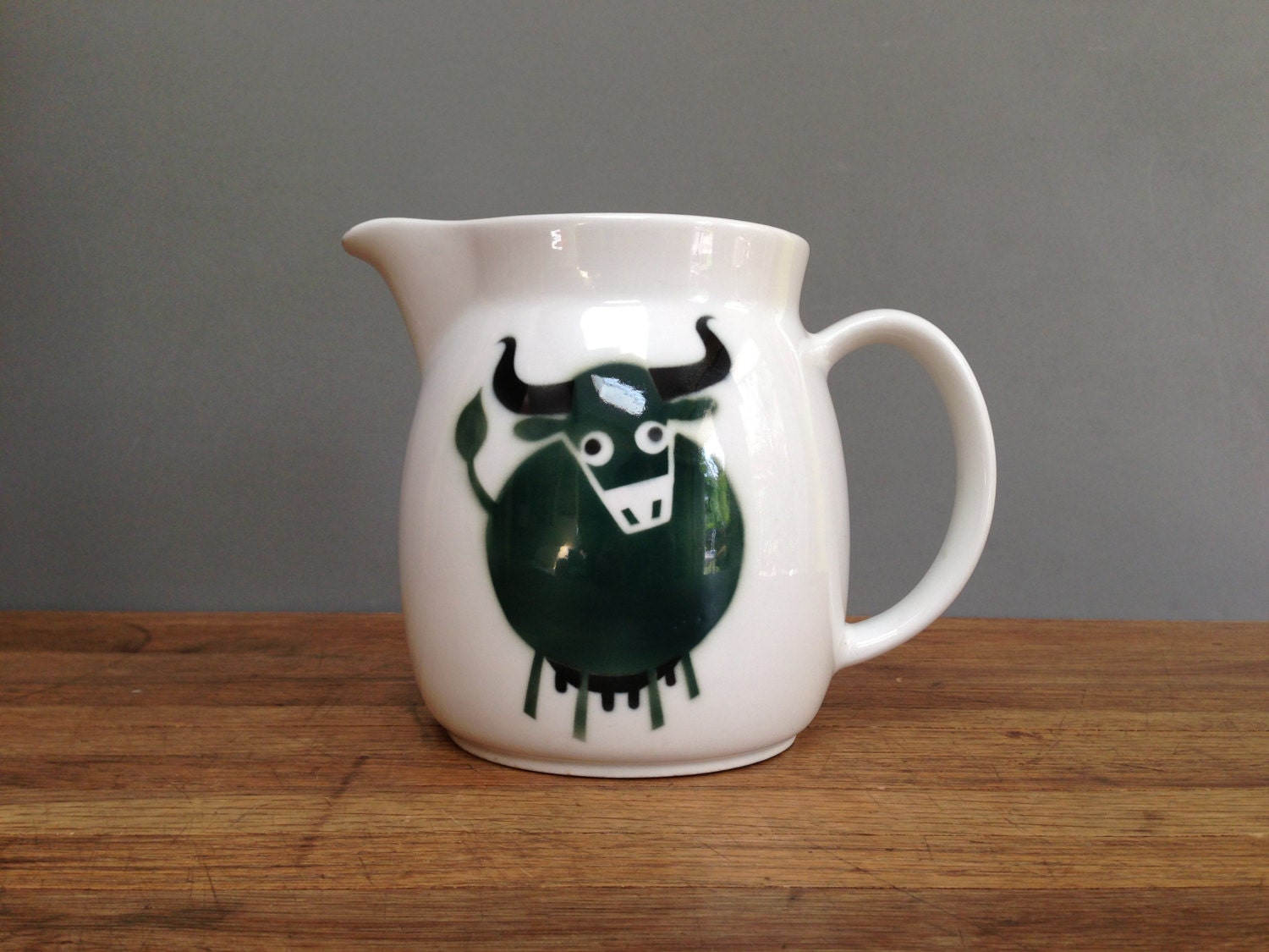 Vintage Arabia of Finland Ceramic Bull Pitcher by Kaj Franck