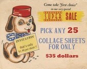 SaLe...  Twenty Five Digital Collage Sheets for  35.00 dollars          (  Pick any 25 )