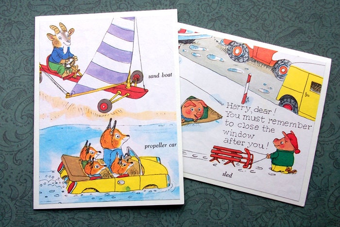 Richard Scarry Note Cards  - Set of 6