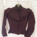 Beautiful Victorian Vintage Eggplant Satin Top Jacket  Bodice Metal Boning XS 30 bust 22 waist