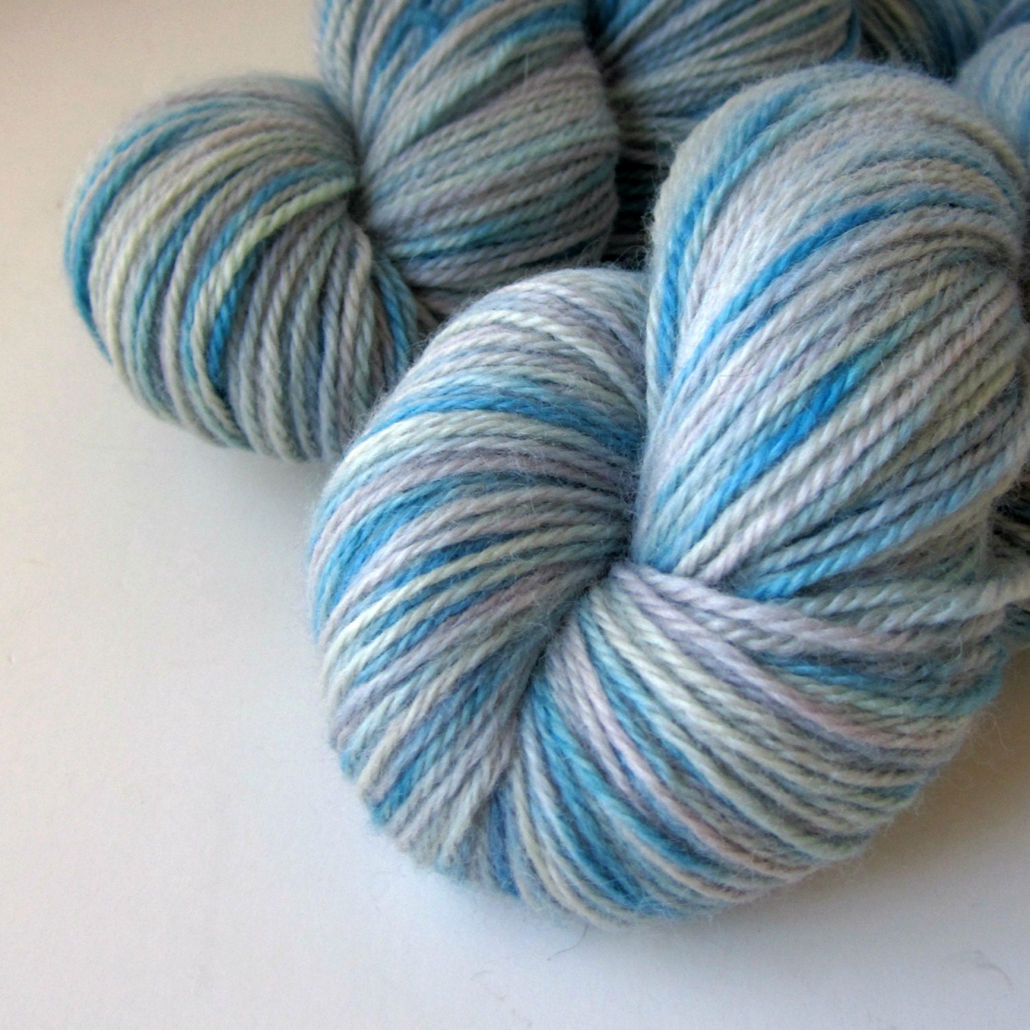 CLEARANCE - Hand Dyed Yarn, Blue Faced Leicester, BFL Wool, Sport Weight, 300 yards/ 4 oz , Illusory