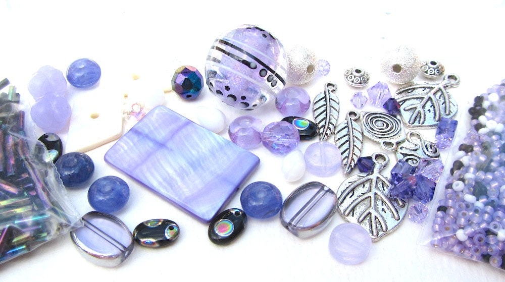 Bead Mojo Box, Glass Beads and Lampwork, Lavender Water