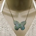 green Butterfly necklace Verdigris Patina Jewelry Nature jewelry