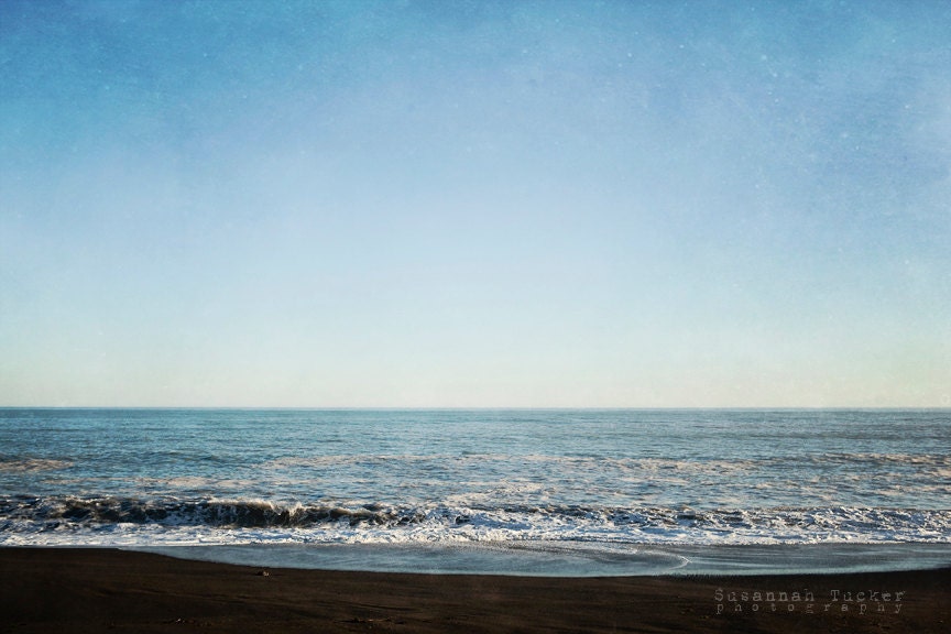As Sunset Approaches- 8x12" beach, blue, sky, ocean, summer photograph -perfect for beach decor