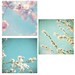 set of 3 5x5" photos- spring flowers, pale blue, white blossoms, pale green, dusky pink, pastel tines, spring decor